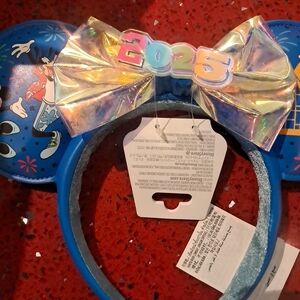 Disney Blue 2025 Mickey Ears with Iridescent Bow